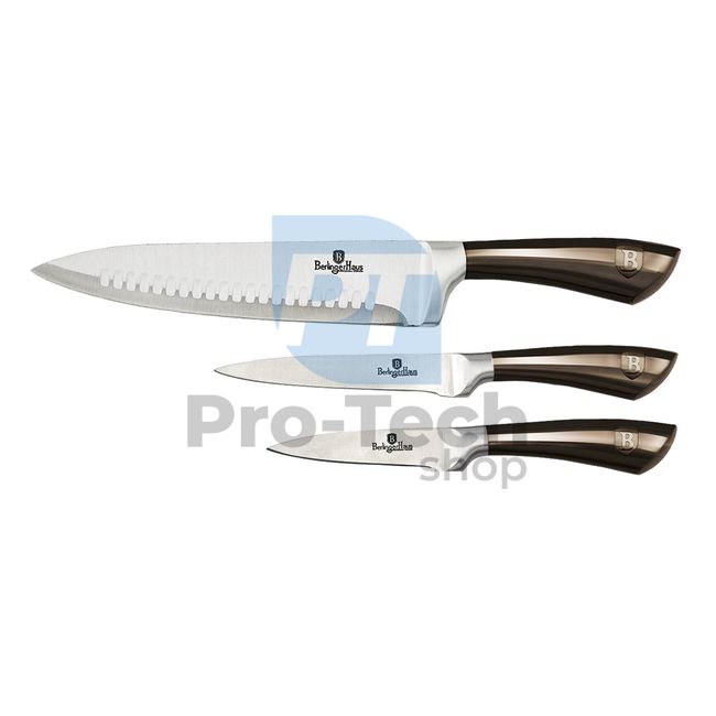 Комплект кухненски ножове от неръждаема стомана от 3 части BLACK 20366