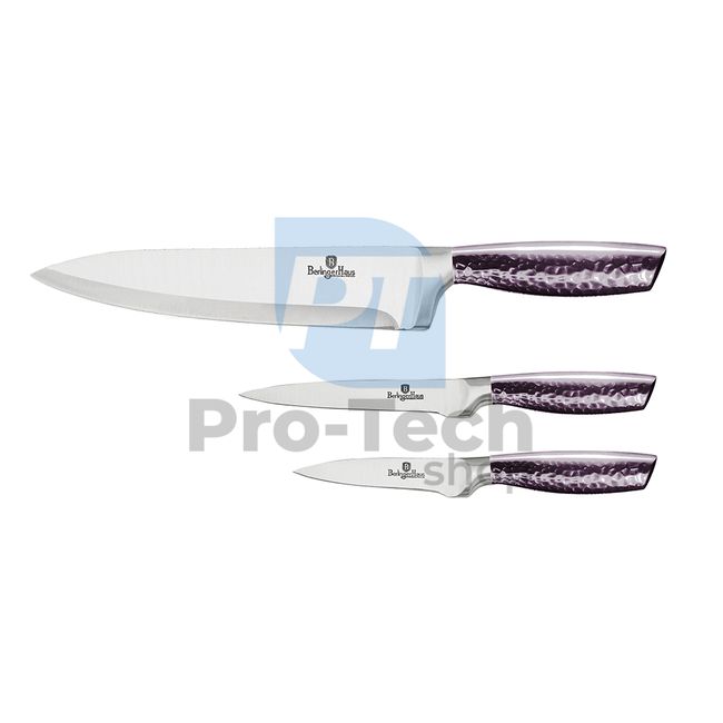 Комплект кухненски ножове от неръждаема стомана от 3 части PURPLE 20264