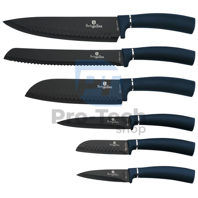 Комплект кухненски ножове от неръждаема стомана от 6 части AQUAMARINE 20059