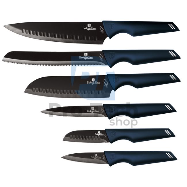 Комплект кухненски ножове от неръждаема стомана от 6 части AQUAMARINE 20060