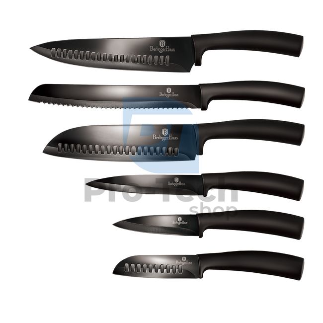 Комплект кухненски ножове от неръждаема стомана от 6 части BLACK 20369