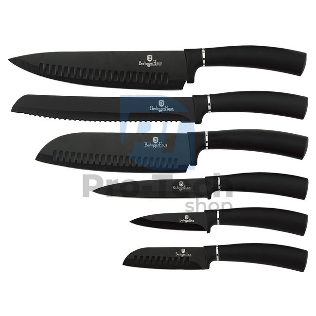 Комплект кухненски ножове от неръждаема стомана от 6 части BLACK 20464