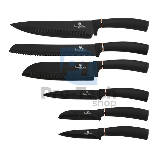 Комплект кухненски ножове от неръждаема стомана от 6 части BLACKROSE GOLD 19702