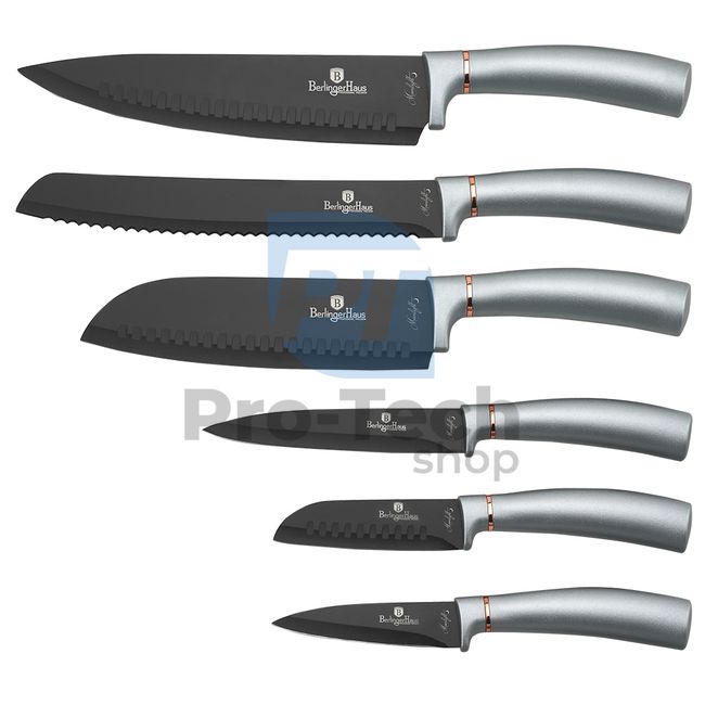 Комплект кухненски ножове от неръждаема стомана от 6 части GREY 19857