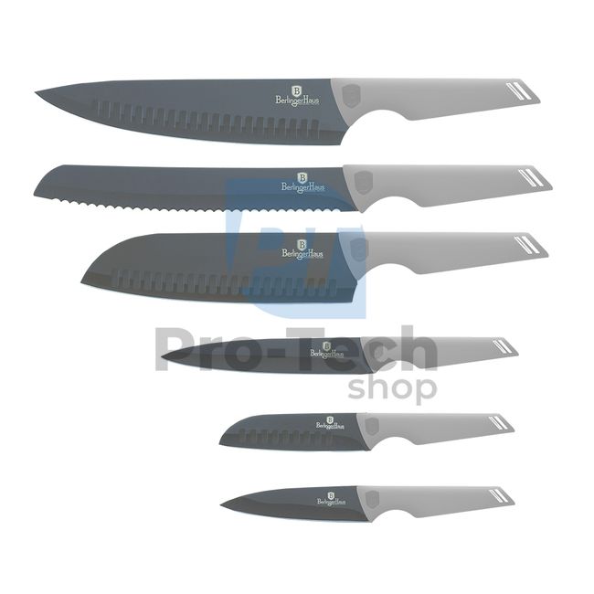 Комплект кухненски ножове от неръждаема стомана от 6 части MATT GREY 20730
