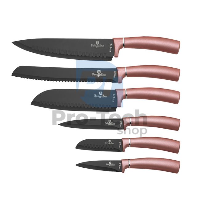 Комплект кухненски ножове от неръждаема стомана от 6 части PINK 19955