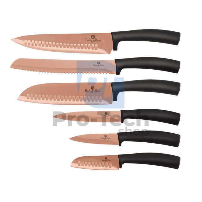 Комплект кухненски ножове от неръждаема стомана от 6 части ROSE GOLD 19700