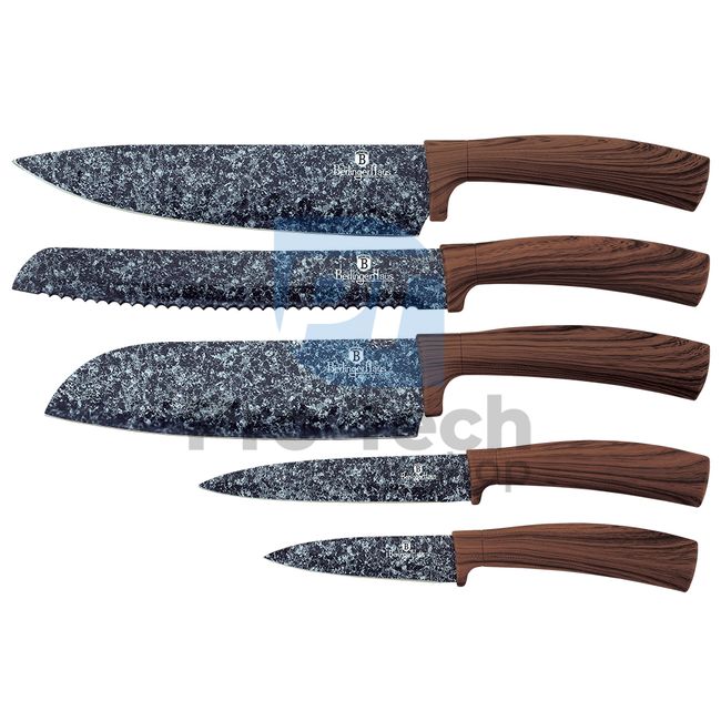 Комплект кухненски ножове от неръждаема стомана от 6 части с акрилна поставка ORIGINAL WOOD 20857