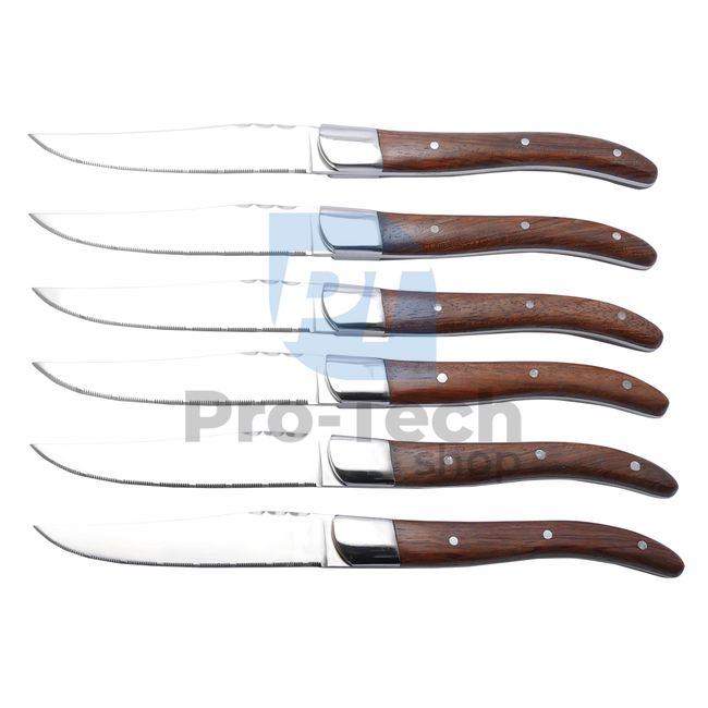 Комплект ножове за пържоли от 6 части с дървена дръжка LAGUIOLE BY BERLINGER HAUS 20966