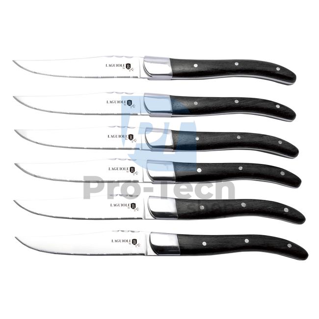 Комплект ножове за пържоли от 6 части с дървена дръжка LAGUIOLE BY BERLINGER HAUS 20967
