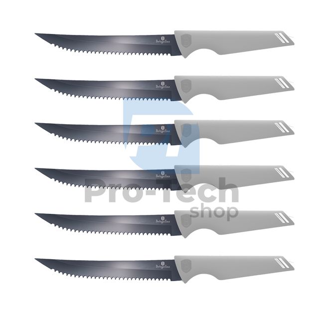 Комплект ножове за пържоли от неръждаема стомана от 6 части MATT GREY 20729