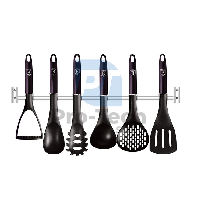 Комплект кухненски инструменти от 7 части с държач от неръждаема стомана PURPLE 20287