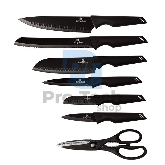 Комплект кухненски ножове от неръждаема стомана от 7 части BLACK 20466