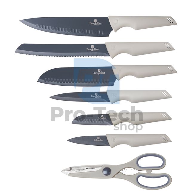Комплект кухненски ножове от неръждаема стомана от 7 части MATT GREY 20731