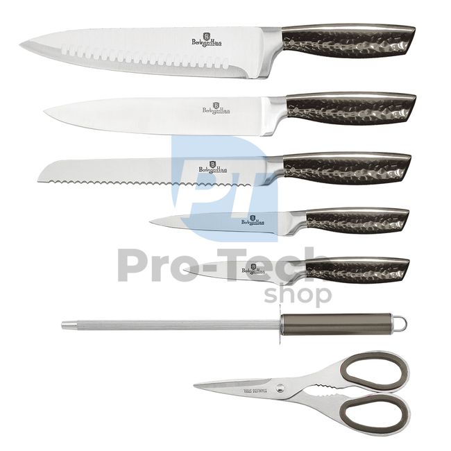 Комплект кухненски ножове от неръждаема стомана от 8 части с акрилна поставка BLACK 20374