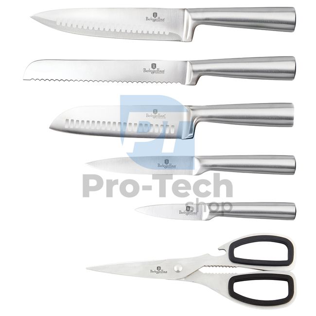Комплект кухненски ножове от неръждаема стомана от 8 части с бамбукова поставка 20480