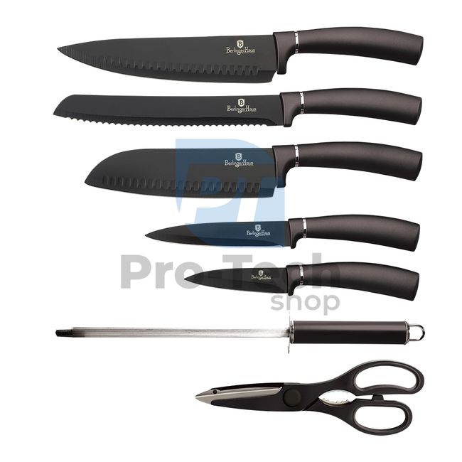 Комплект кухненски ножове от 8 части с акрилна поставка CARBON PRO 19380