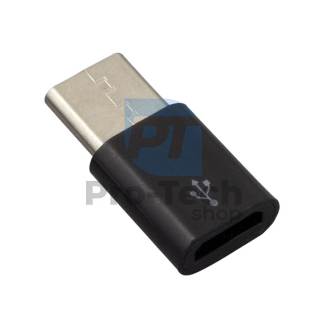 Адаптер Micro USB 2.0 - USB-C черен 72426