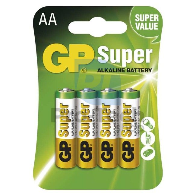 Алкална батерия GP Super LR6 (AA) 4 бр 70680