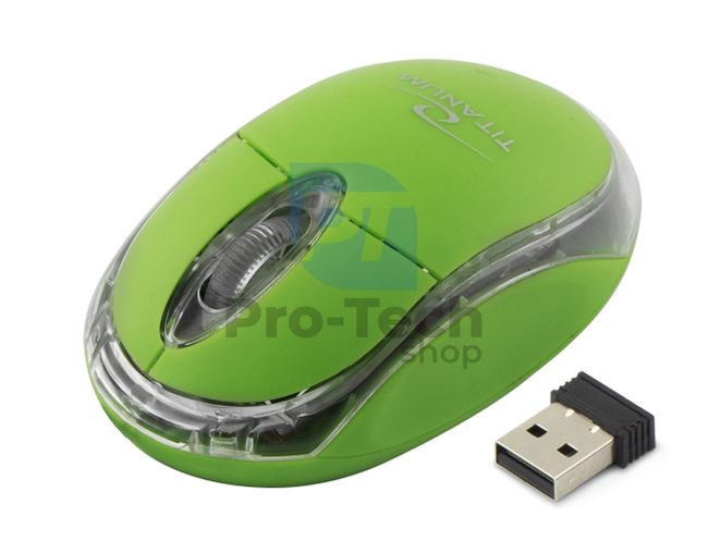 Безжична мишка 3D USB CONDOR зелена 73424