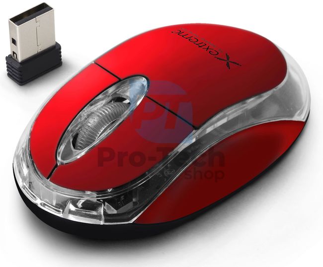 Безжична мишка HARRIER 3D USB червена 73447