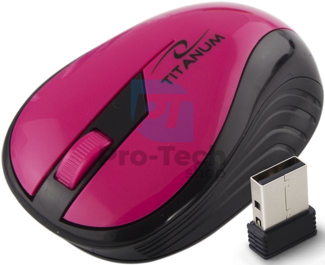 Безжична мишка 3D USB RAINBOW розова 73415