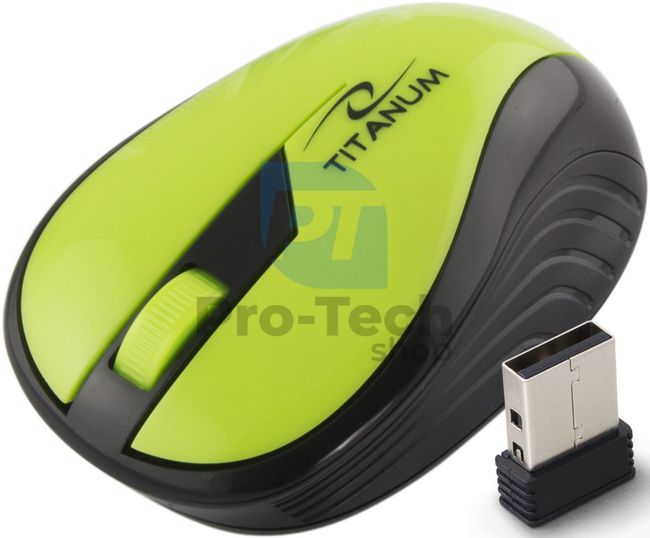 Безжична мишка 3D USB RAINBOW зелена 73414