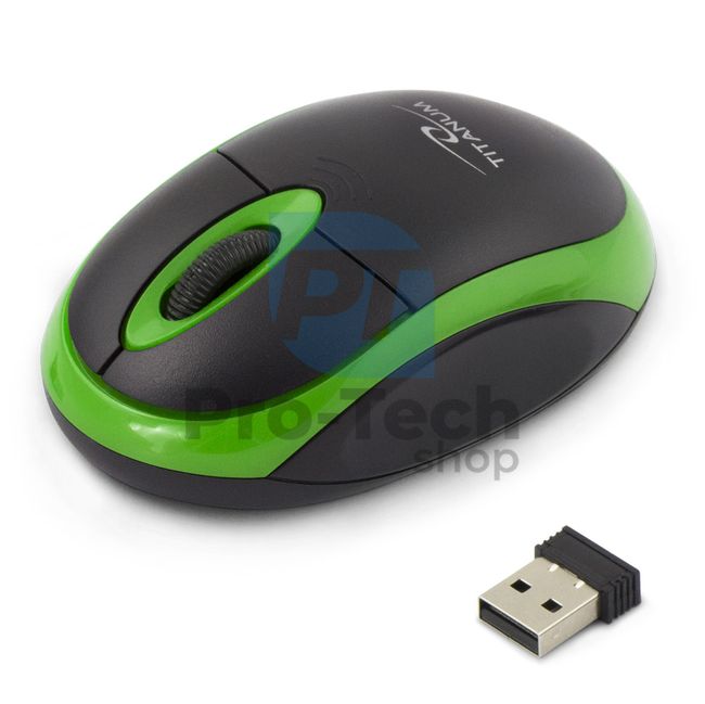 Безжична 3D USB мишка VULTURE черно-зелена 73420