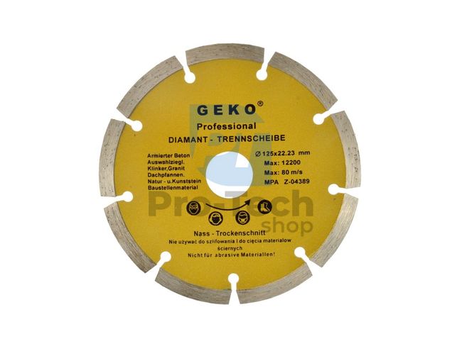 Diamond Blade SEGMENT 125x8x22.2mm 09446