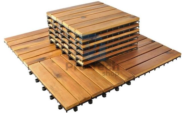 Дървени плочки 30x30 см комплект от 10 бр 74153