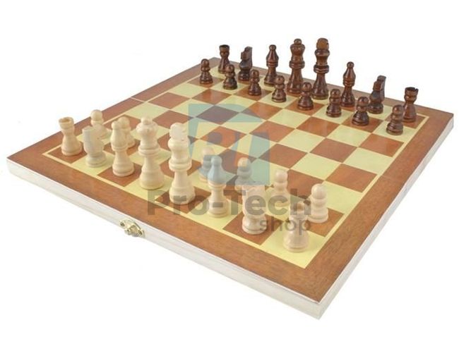 Дървен шахматен комплект 28x28 см 74169