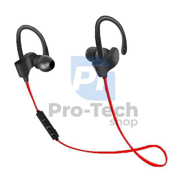 Bluetooth хендсфри спортно черно и червено 72807