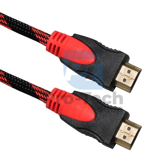 HDMI кабел с оплетка 5 м позлатени конектори 72345