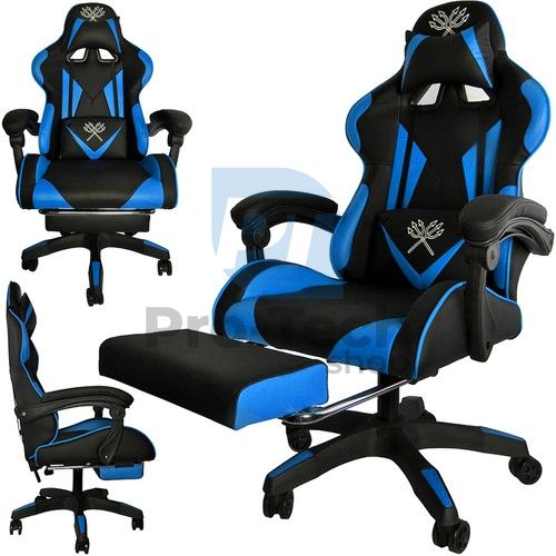 Геймърски стол черно и синьо MALATEC 74311