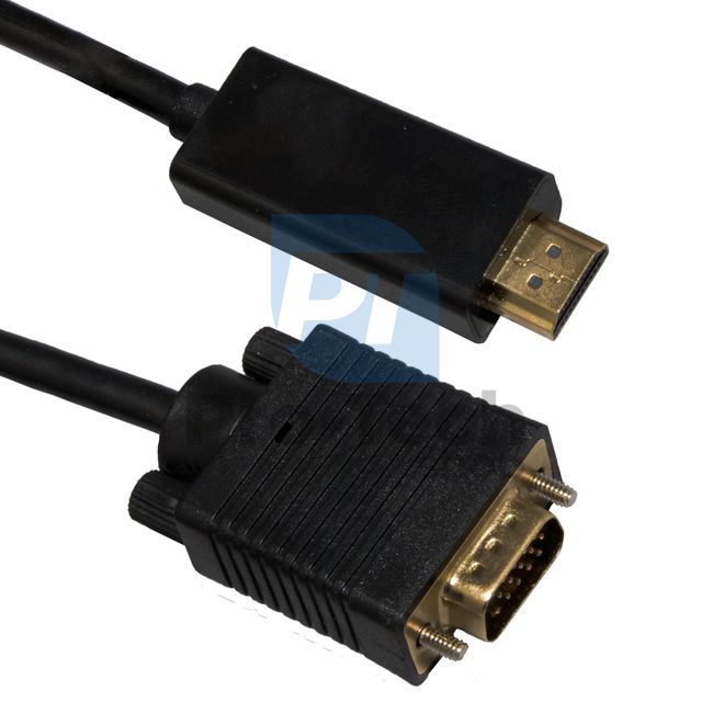 HDMI - VGA D-SUB кабел с преобразувател на сигнала 1 м 72358