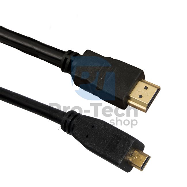 Кабел MicroHDMI - HDMI 3 м, позлатени конектори 72355