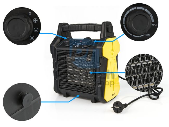 Керамичен електрически нагревател 2kW 230V 40312