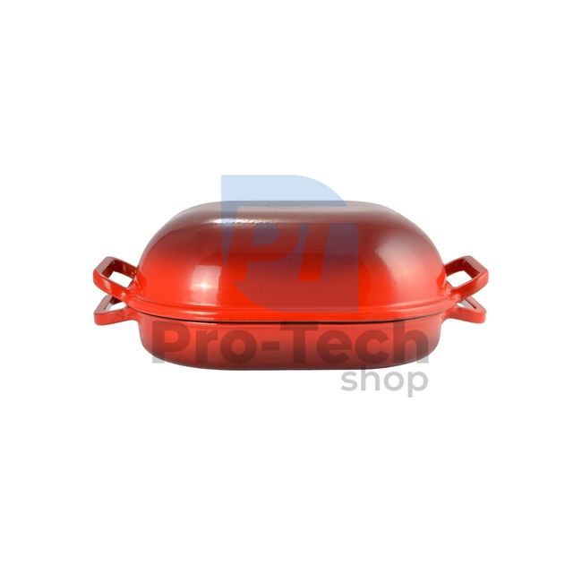 Чугунена тава за печене с емайлирана повърхност 33,5 см Червена 53802