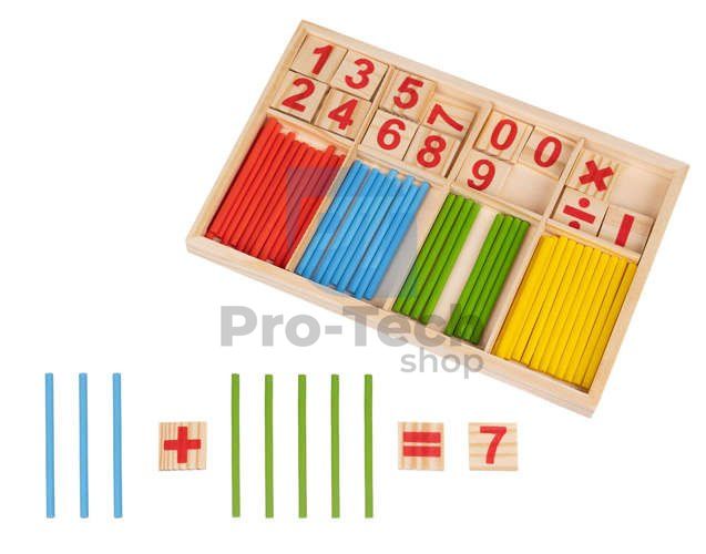 Монтесори образователна дървена игра с цифри 74622
