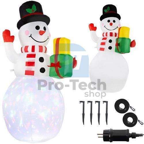 Надуваем снежен човек с LED осветление многоцветен 74674