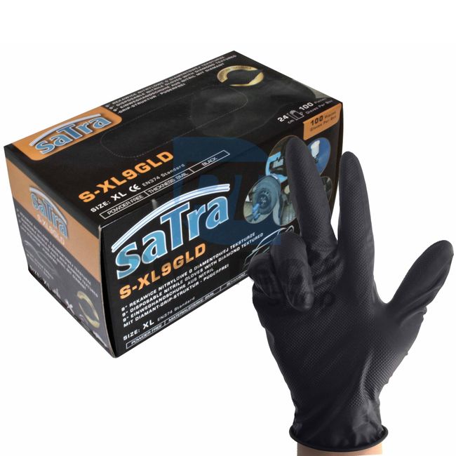 Нитрилни ръкавици XL 9-10" 100 бр SATRA S-XL9GLD 14549