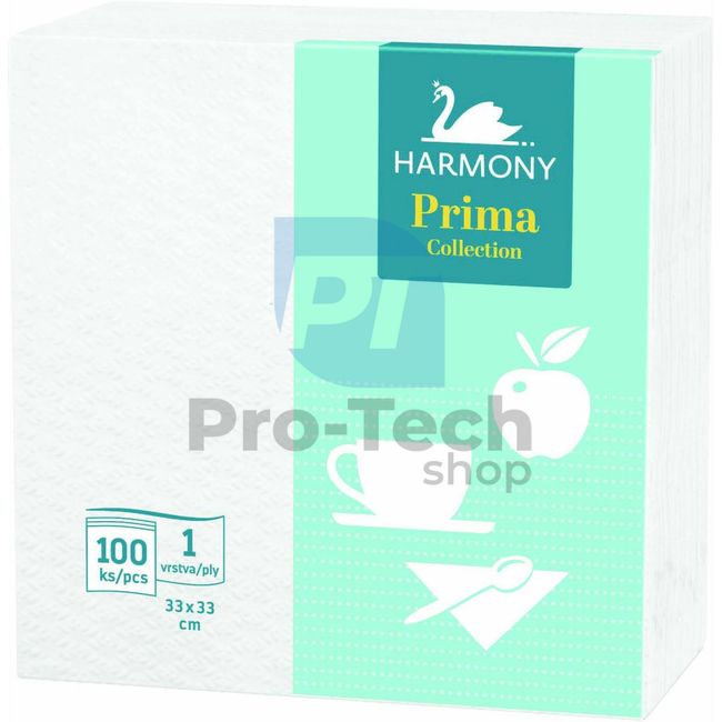 Еднопластови хартиени салфетки HARMONY PRIMA 33x33 см - 100 бр. 30381