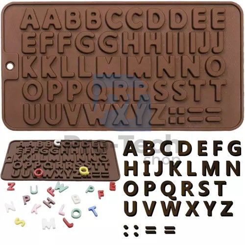 Силиконова форма за шоколад букви Ruhhy 19557 75130