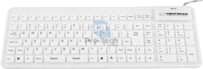 Силиконова клавиатура USB/OTG бяла 72912
