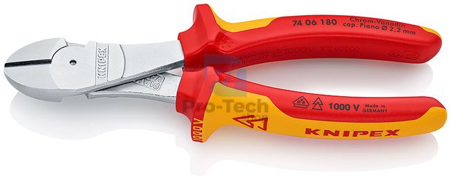 Power Side Cutting Pliers 180 mm Insulated KNIPEX 08253