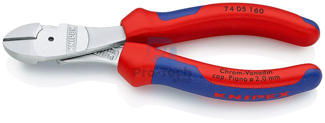 High-Leverage Diagonal Cutters Chrome-Plated 160 mm KNIPEX 08245