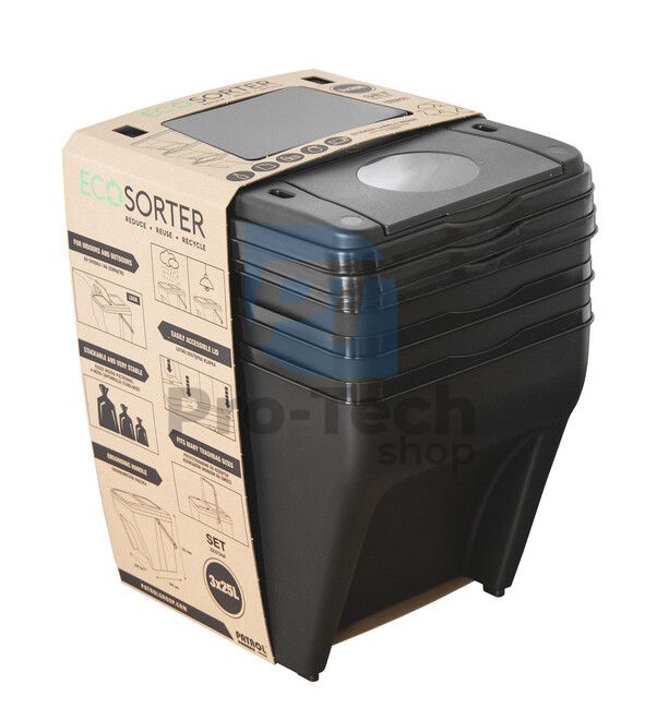 Стифиращи кофи ECOSORTER за сортиране на отпадъци 3x25 л 16395