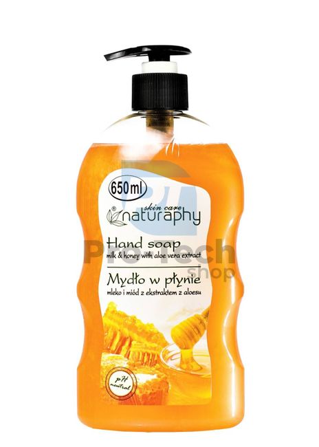 Течен сапун с мед, мляко и алое вера Naturaphy 650 мл 30009