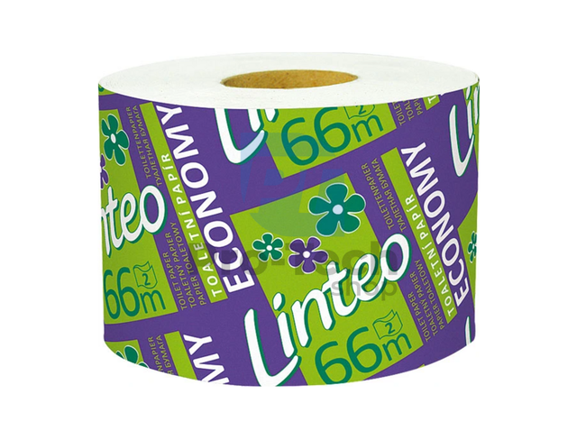 Двупластова тоалетна хартия 66 м LINTEO ECONOMY- 12 бр. 30385