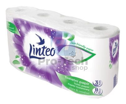 Трипластова тоалетна хартия 20 м LINTEO SATIN бяла - 8 бр. 30389